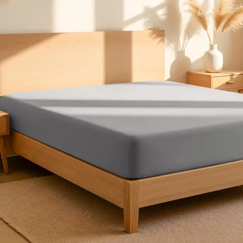 Vista 19 de Bare Home Sábana bajera ajustable 100 % algodón orgánico Twin, tejido de percal crujiente, ligera y transpirable, sábana bajera de bolsillo profundo