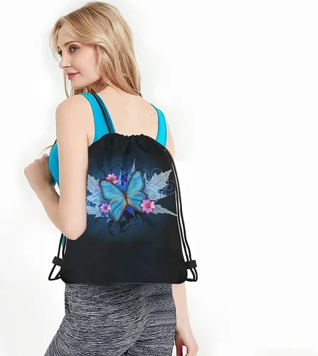 Vista 4 de Beabes Bolsas con cordón abstracto Mochila Bolsa de gimnasio Bolsa de cordón, Multi-a221, Mochilas de viaje