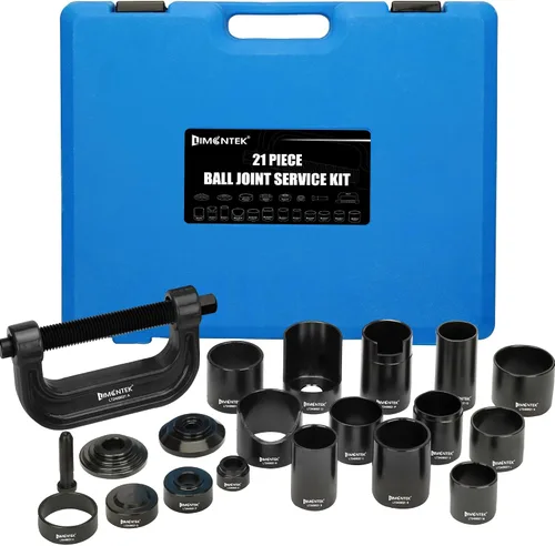 Vista 6 de Kit de prensa de rótula de 21 piezas, herramienta maestra de extracción de rótula con C-Frame, juego de servicio de rótula superior e inferior