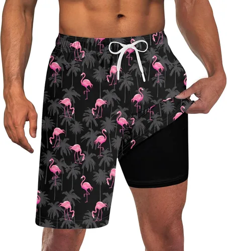 Vista 36 de UNICOMIDEA Bañador para hombre con forro de compresión de 9 pulgadas de largo