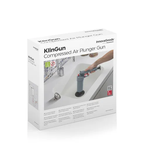 Vista 11 de Pistola Desatascadora de Aire Comprimido Universal con Adaptadores KlinGun InnovaGoods