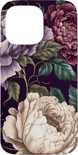 Vista 20 de Elegant Blush Pink & Purple Vintage Floral Rose & Peony Case for iPhone 17