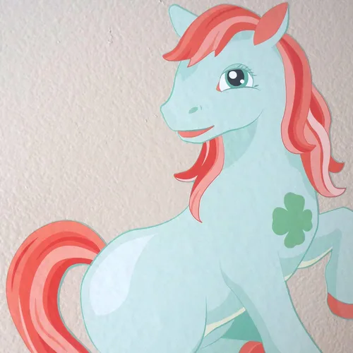 Vista 3 de Chromantics - Juego de calcomanías de pared para fiesta de pony, diseño de caballo