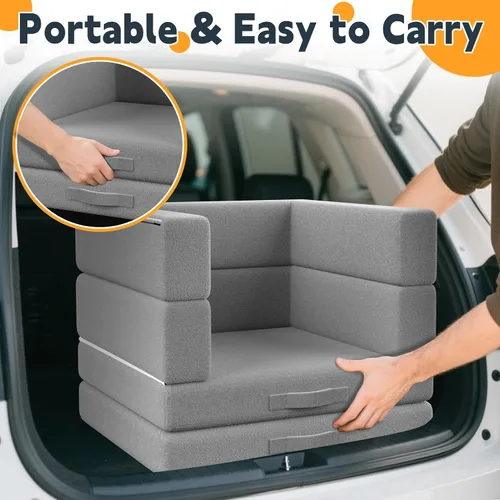 Vista 4 de Cama de viaje portátil para niños pequeños: plegable y suave, cama plegable portátil 3 en 1 con funda de tela lavable, ideal para vacaciones