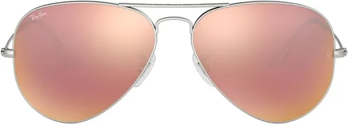 Vista 11 de Ray-Ban RB3025 Classic Mirrored Aviator Sunglasses Negro/Marrón degradado espejo azul