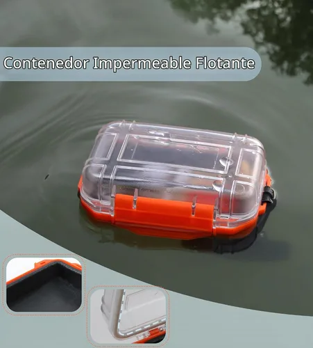 Vista 3 de Pequeña caja impermeable mini caja seca contenedor impermeable, caja de almacenamiento hermética, pequeñas cajas impermeables para kayak, canotaje