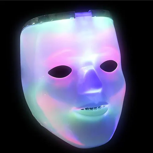 Vista 2 de The Dreidel Company Máscara doble iluminada de Halloween, accesorio de fiesta, recuerdo de fiesta, accesorios de atuendo, suministros de fiesta, 8