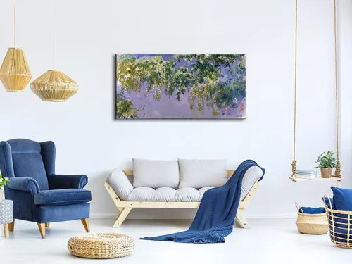 Vista 2 de Wieco Art Lienzo de giclée de glicenia, arte de pared de Claude Monet, famosas pinturas al óleo, obras de arte de arte modernas e impresionistas