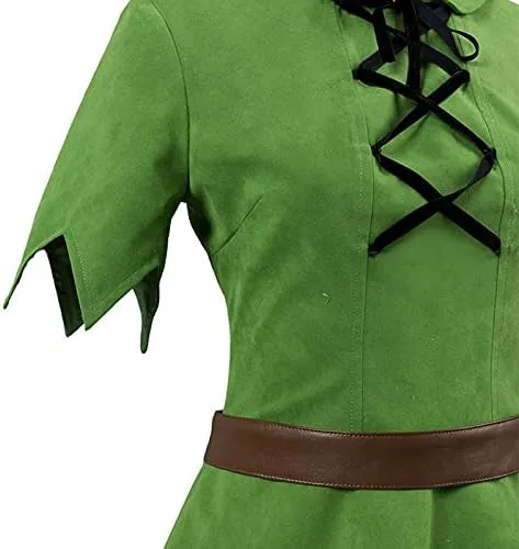 Vista 3 de Disfraz de Peter Pan para elfo, disfraz de Halloween para hombres y mujeres
