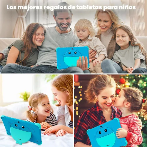 Vista 7 de Tablet para niños de 10 pulgadas, tablet para niños, tabletas Android para niños pequeños con estuche, tabletas para niños con control parental