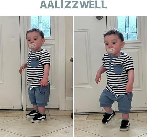 Vista 3 de Aalizzwell Camiseta de verano para bebés recién nacidos y niños