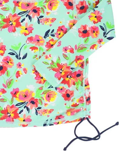 Vista 7 de RuffleButts - Conjunto de traje de baño de 2piezas con protección solar SPF50+ para niñabebé, bikini con camiseta de protección anti-brotes