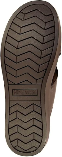 Vista 5 de NINE WEST Mens Criss Cross Slides Sandals - Indoor and Outdoor Open Sandal - Comfort Dress Slide Sandals for Men - Jakob