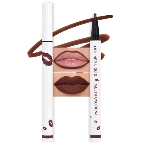 Vista 21 de evpct Lápiz Marcador de Línea de Labios Líquido de Larga Duración, Resistente al Agua, Rojo Oscuro Mate, Marcador de Línea de Labios y Lápiz Labial