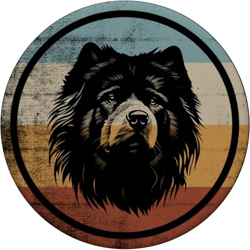 Vista 3 de PopSockets de perro de diseño retro vintage Chow Chow PopSockets intercambiables PopGrip