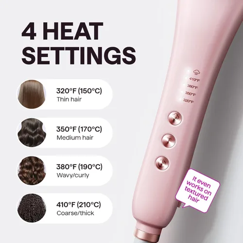 Vista 3 de Wavytalk Steamlin Pro - Cepillo alisador de vapor, secador de pelo negro con soplado wavytalk