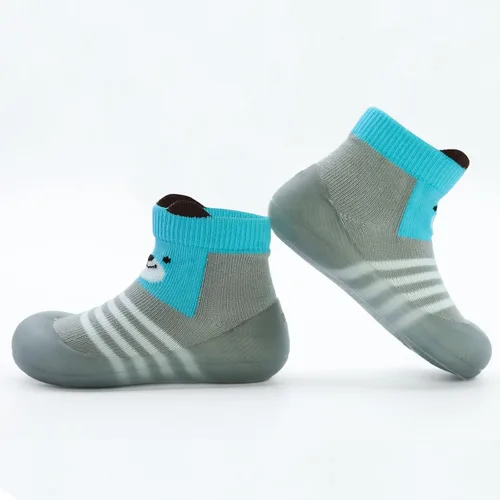 Vista 6 de 1 par de zapatos de bebé, calcetines de bebé, zapatos para niños y niñas, zapatos antideslizantes con suela de goma suave, zapatos para niños