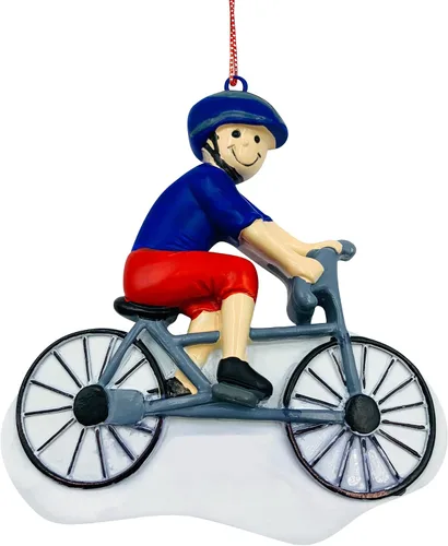 Vista 3 de Adorno de Navidad personalizado para montar en bicicleta