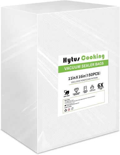 Vista 7 de HytusCooking - Rollos de bolsas selladoras al vacío de alimentos de 8 x 150 pies con dispensador de cortador para almacenamiento de alimentos