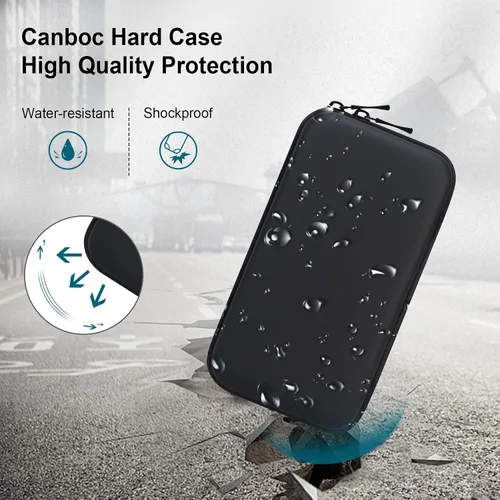 Vista 4 de Canboc Carrying Case for WELLST·G Handheld Game -Preloaded 220 Retro Video Games/ My Arcade Atari Pocket Player Pro Game Console, Mesh Pocket fits