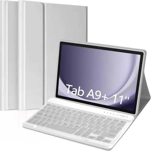 Vista 9 de MORECOO Funda para Samsung Galaxy Tab A9 Plus con teclado de 11 pulgadas 2023 (SM-X210/X216/X218), funda para tableta A9 Plus con teclado