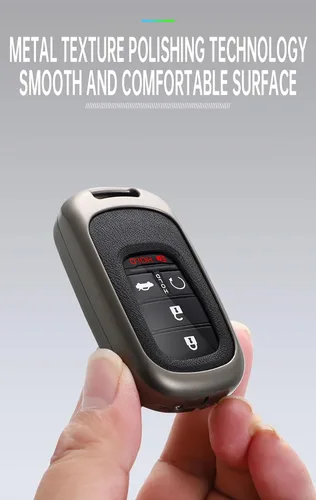 Vista 9 de ontto Funda de cuero para llavero con llavero de metal para llave de automóvil, compatible con Honda Accord Civic HR-V CR-V Pilot Sport SI EX EX-L