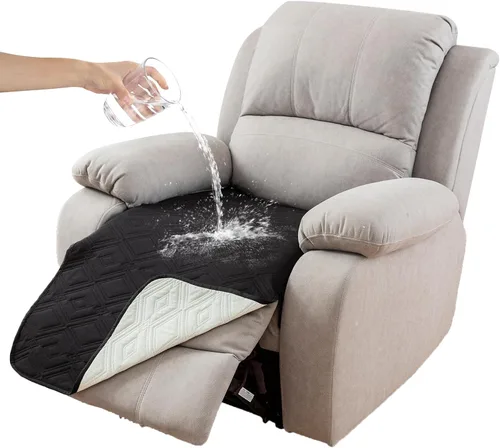 Vista 24 de Genina Juego de 2 Fundas de Reposabrazos para Sofá 100% Impermeables, Fundas para Reposabrazos de Sofá, Sillón, Protectores Antideslizantes