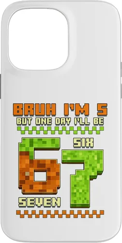 Vista 21 de Bruh I'm 5 But One-Day I'll Be 67 Retro 5th Birthday Kids Case for iPhone 17