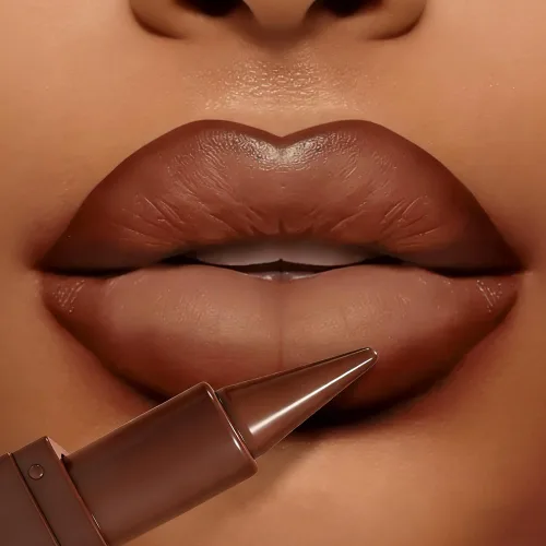 Vista 71 de BAISEN DIARY 2 en 1 doble punta mate delineador de labios y brillo de labios, lápiz combinado de labios marrón nude degradado, delineador de labios