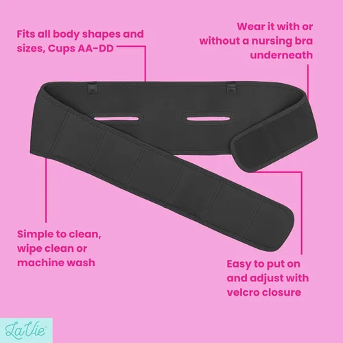 Vista 3 de Brasier de bombeo manos libres, brasier de extractor de leche para bombas de lactancia materna para mujeres, bustier de bombeo manos libres