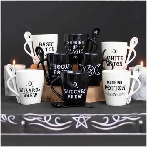 Vista 7 de Juego de taza y cuchara de cerámica mágica Stirring Up
