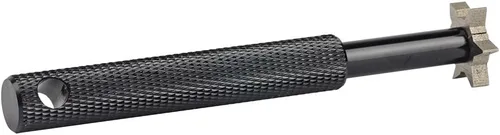 Vista 5 de HIFROM Afilador de ranuras con 6 cabezales – Afilador de ranuras para palos de golf, herramienta de reranurado y limpiador para todos los hierros