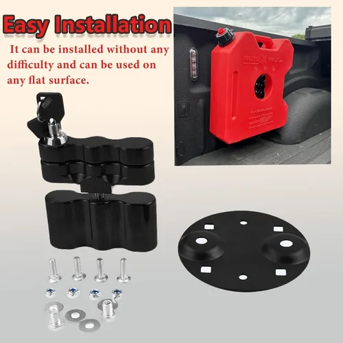 Vista 5 de Cerradura de montaje RX-LOX-PM 1 paquete con llaves Compatible con contenedor de agua estándar Rotopax, paquete de gasolina, caja de almacenamiento