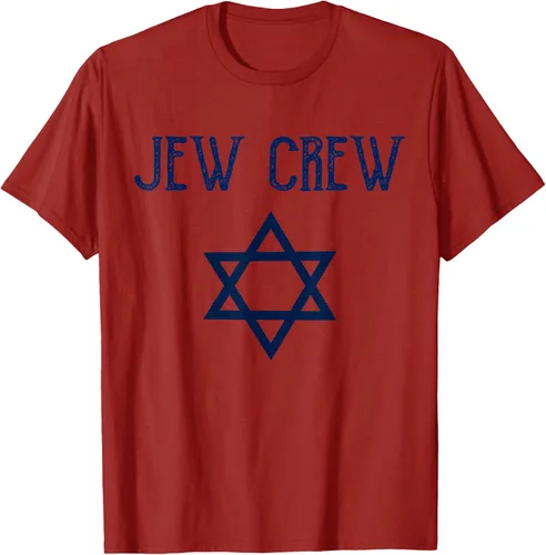 Vista 74 de Camiseta Jew Crew Jewish Star, gris, S