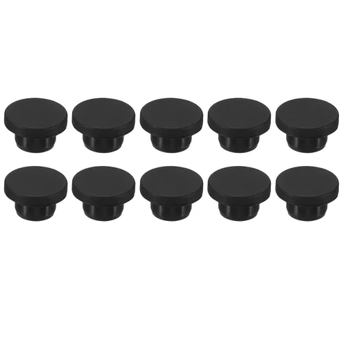 Vista 12 de MECCANIXITY Tapón de agujero de goma de silicona de 0.610 in de diámetro, tapón flexible suave para agujero de 0.591 in, negro, 10 piezas