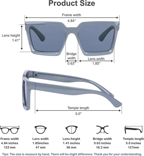 Vista 6 de COCOSAND Lentes de sol polarizados para niños, protección UV 400, retro, cuadrados, futuristas, para jóvenes, adolescentes, niños y niñas de 5 a 12