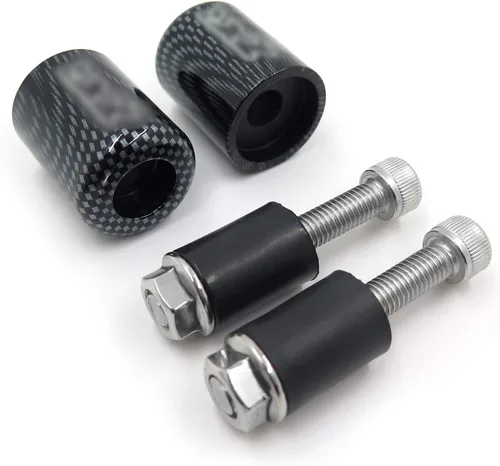 Vista 3 de HONGK - Extremos de barra de mano de fibra de carbono para motocicleta compatibles con Kawasak Ninja 250 500 ZX600 ZX6 636 ZZR600 ZX6R ZX6RR 650R