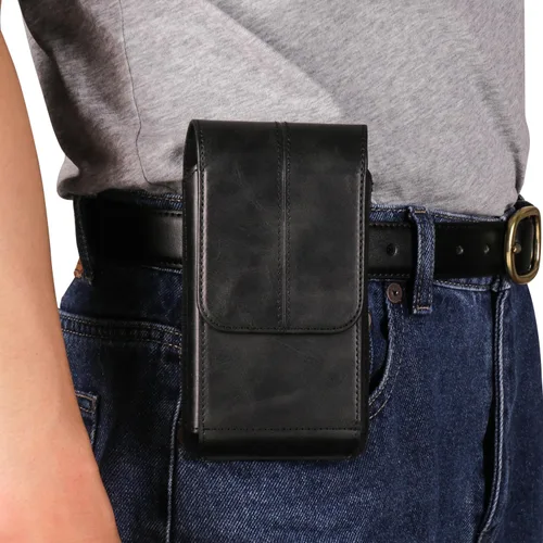 Vista 4 de Funda de cuero para teléfono con tarjetero y soporte para tarjetas, compatible con iPhone 15, 15 Pro, 14, 14 Pro, 13, 13 Pro, 12, 12 Pro, 11, 11