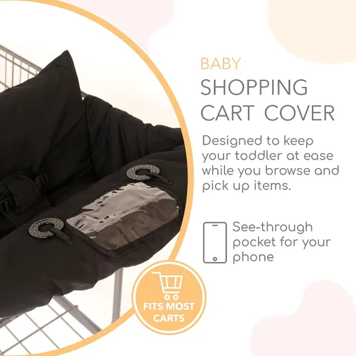 Vista 7 de Binxy Baby Funda para silla alta 2 en 1 y funda para carrito de compras para bebé, funda cómoda para carrito de comestibles, funda de carrito