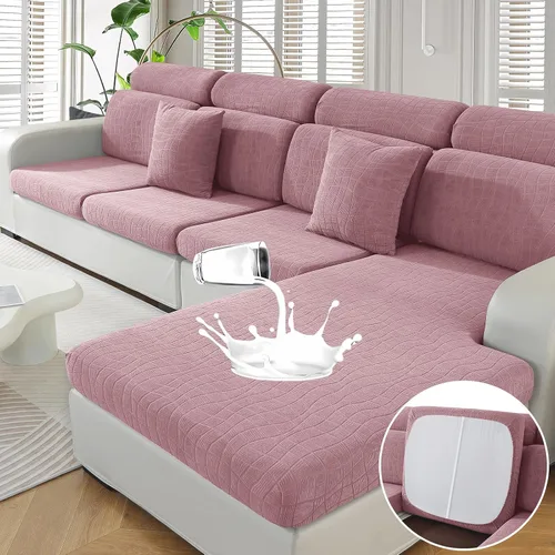 Vista 34 de MAXIJIN Fundas impermeables para cojín de sofá Fundas elásticas para asiento de sofá Fundas lavables, Fundas seccionales para cojines de exterior