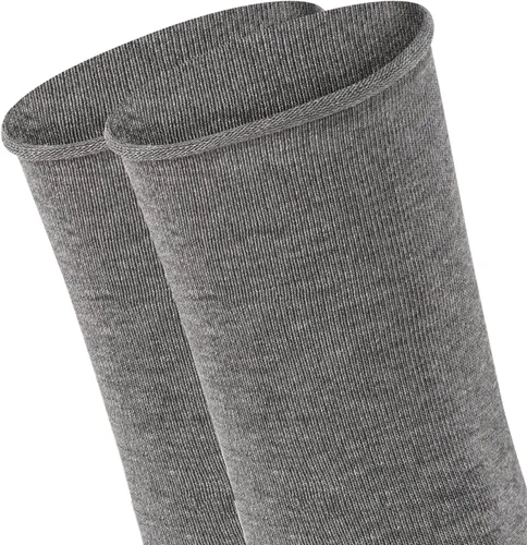 Vista 5 de FALKE Mujer Happy Crew Cut W 2 pares, Gris (gris claro en mezcla 3390)