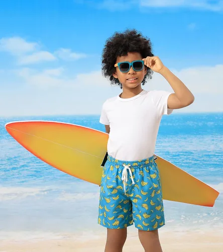 Vista 3 de Cozople 7-16T - Traje de baño para adolescentes y niños, secado rápido, UPF 50+, traje de baño para niños grandes, playa, natación, pantalones cortos