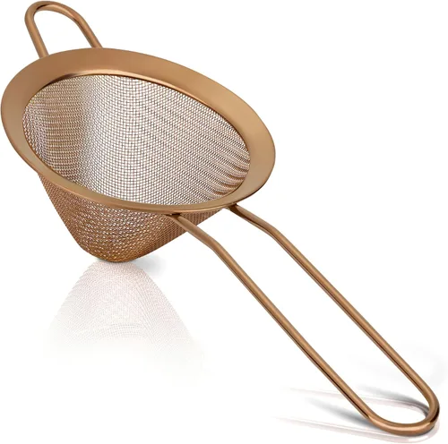 Vista 9 de Rainspire Colador pequeño de acero inoxidable de malla fina, mini colador de cóctel para cócteles, hierbas de té, café y bebidas, colador de té