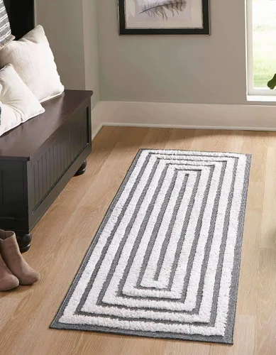 Vista 21 de Unique Loom Casa Collection Toluca - Alfombra rectangular de 2 pies 3 x 3 pies, color beige y marfil