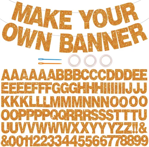 Vista 41 de 116 piezas de letras de la A a la Z DIY Banner personalizado Colorido