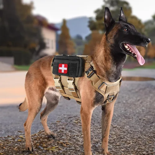 Vista 7 de FRTKK - Funda táctica Molle Admin Pouch Utility de corte láser EDC, bolsa de herramientas, fundas modulares horizontales, incluye parche