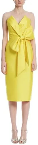 Vista 5 de Badgley Mischka Vestido de cóctel con lazo frontal sin tirantes