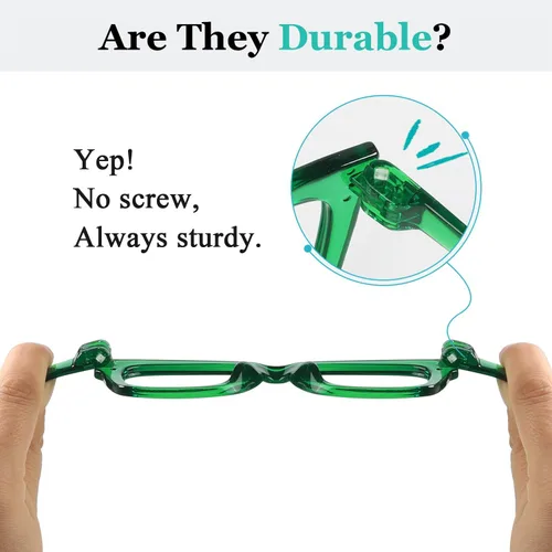 Vista 3 de LUR Gafas de lectura paquete de 5 lectores de moda para mujer (uno para cada color)