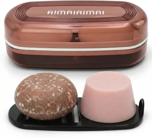 Vista 8 de AIMAIAIMAI Juego de 3 jaboneras de silicona, soporte para jabón con diseño autodrenante, bandeja fácil de limpiar para ducha, baño, cocina y bañera