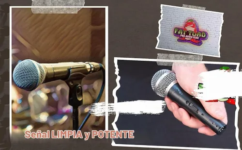 Vista 6 de Fat Toad Micrófonos dinámicos de mano (Live ResponsePRO Edition) Paquete de 2 micrófonos vocales cardioides con clips para DJ Karaoke, grabación